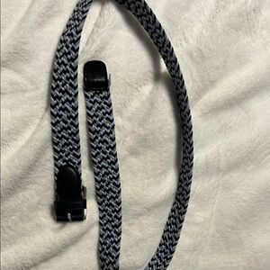 Chase bank Lands End Navy and light blue braided belt